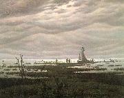 Caspar David Friedrich Flat country shank at Bay of Greifswald Germany oil painting artist